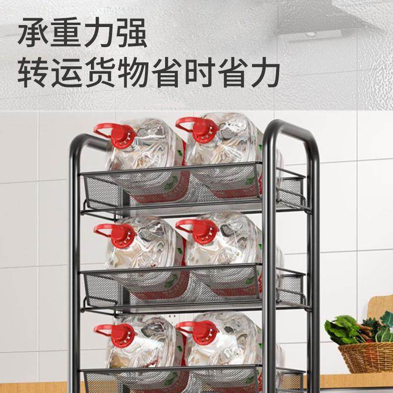 碳钢厨房落地置物架多层家用可移动小推车储物架蔬菜篮收纳用品,淘宝优惠券,粉丝福利购,淘宝优惠卷