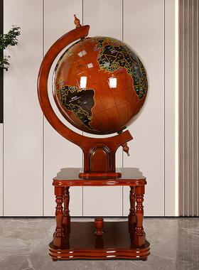 地球仪摆件木质公司开业乔迁贺礼学生毕业礼品送学校大厅落地装饰
