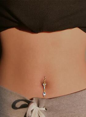 Heart Fake Belly Button Ring Fake Belly Piercing Butterfly