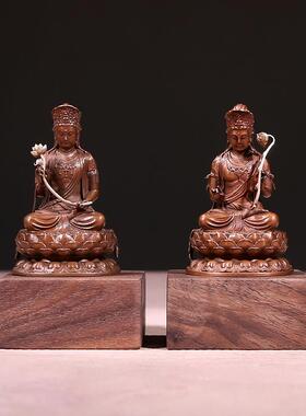 正品佛香天紫铜文殊普菩萨地藏逸王菩观音贤菩萨四大菩萨迷你小佛