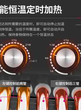 乐创商用热狗机小本创业夜市摆摊烤火腿机双控温小吃便利店烤肠机