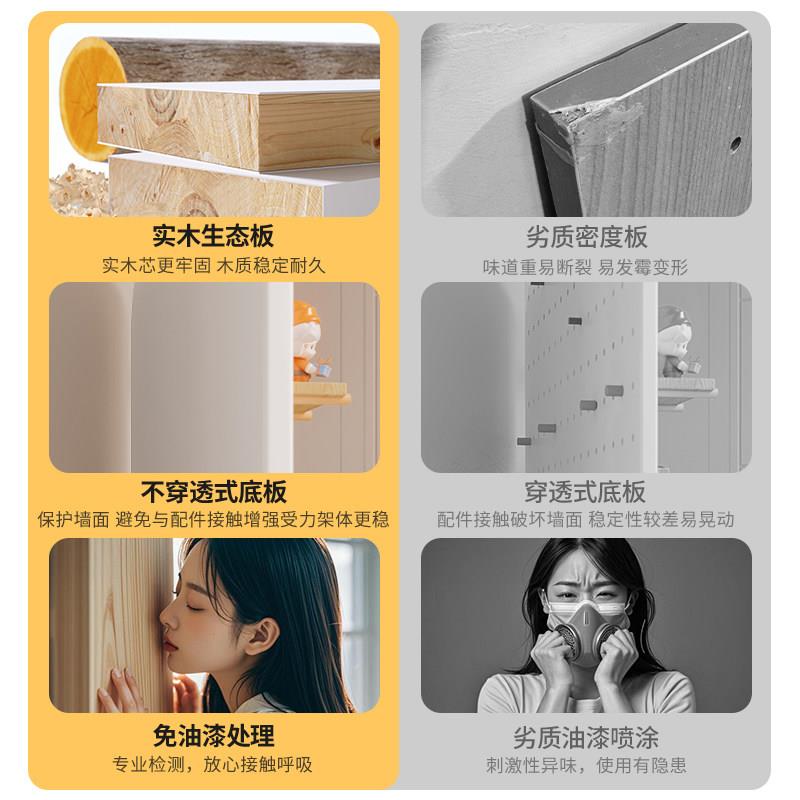 Black hole board entrance hall style wall decoration display wall hanging storage wall solid wood shelf customization