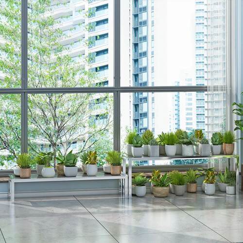 不锈钢花架阶梯式组合阳台多肉专用多层架加宽户外植物摆放花盆架 - 图2