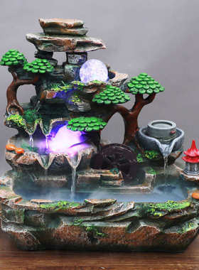 假山流水品桌面酒吧装饰加湿器摆件义乌商品城地摊货源