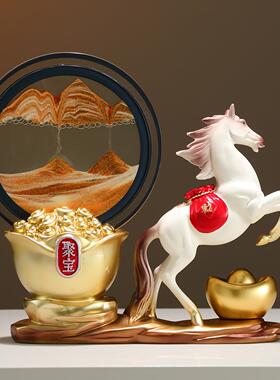 马到成功流沙聚宝件家居厅HS106电视柜客装饰乔迁盆摆新居开业送