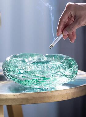 朱炳仁铜观沧海烟灰缸琉璃高级感客厅茶几装饰家用玄关摆件