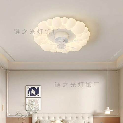 全光谱云朵泡泡简约风扇吸顶灯主卧室房间灯现代简约餐厅灯LED灯 - 图0