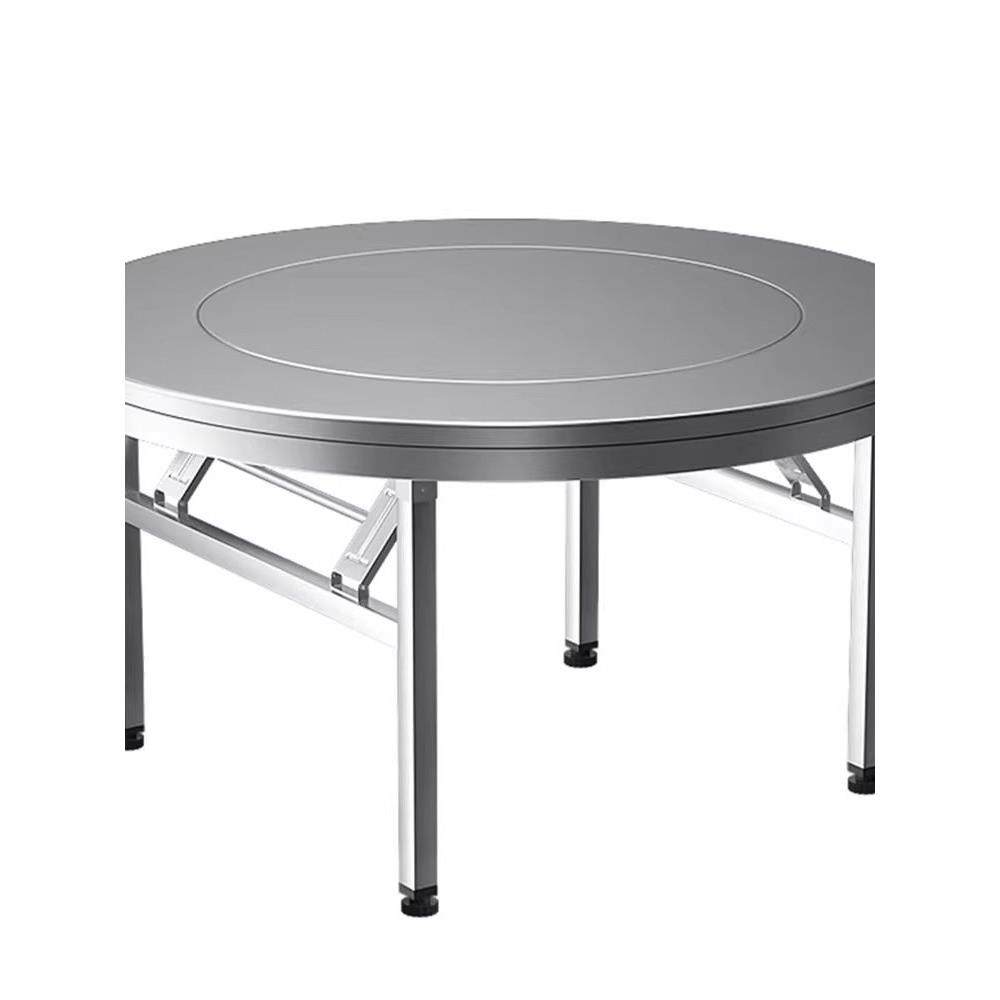 304不锈钢加厚圆桌转盘餐桌家用一体折叠桌饭桌餐厅家用桌火锅桌,淘宝优惠券,粉丝福利购,淘宝优惠卷