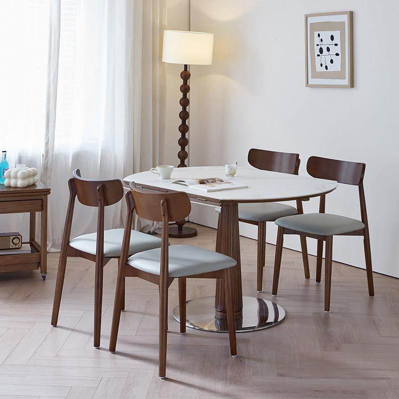 方桌可变圆桌折叠餐桌椅2024新款小户型岩板正方形实木伸缩饭桌子,淘宝优惠券,粉丝福利购,淘宝优惠卷