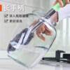 Long-handled wire brush with handle, no dead ends for cleaning toilets and bathrooms, no harm to hands, no loose wires, toilet seat