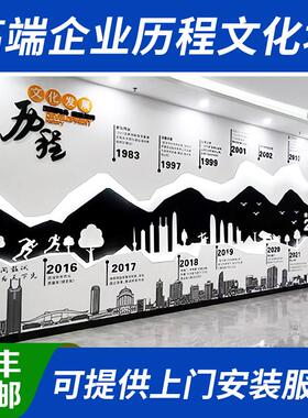 企业文化墙公司发展历程办公室团队风采照片墙3d立体壁贴设计定制