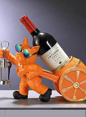 红酒架狗狗摆件轻奢高档创意客厅家居玄关电视柜酒柜玻璃柜装饰品