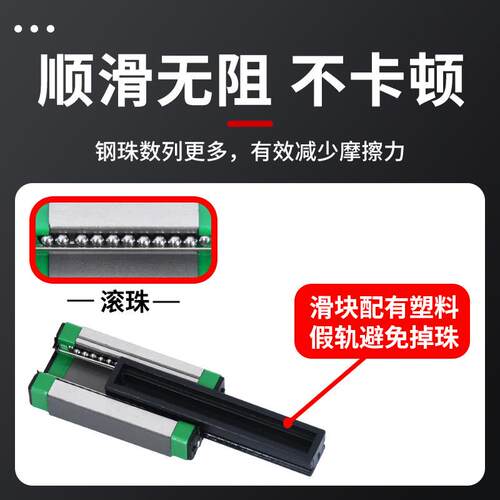 微型直线导轨滑块线轨国产滑轨滑台MGW/MGN7C/9C/12C/15C/12H/15H - 图1