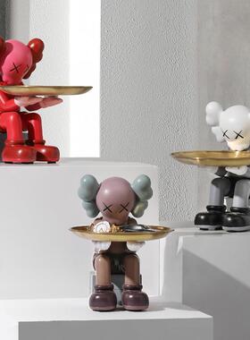 创意暴力熊摆件入户进门钥匙托盘收纳玄关客厅餐桌办公桌装饰品