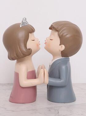 现代简约家居玄关树脂门挡创意情侣装饰品阻门器办公桌面书挡