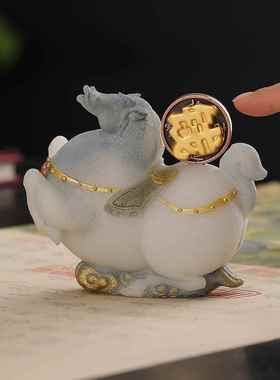 高档新中式马摆件马上有治愈生办公室桌面压神器家居装饰品日钱礼