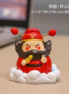 小神仙公财JRYSX桌面摆件办室欢装饰解神压礼物佛祖喜好运莲莲创