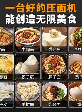 新款家用压面机小型全自动电动擀面饺子皮多功能面条机商用揉面机