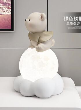 治愈系熊桌面摆件卧室床头睡眠小夜灯儿童房发光闺蜜情侣生日礼物