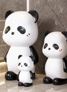 熊猫大型网红落地摆件客厅电视柜旁家居装饰品存钱罐乔迁新居礼品