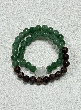夜市摆摊双瑞~绮彩祥莲五条装手串檀木莲花串珠女友手串情侣礼