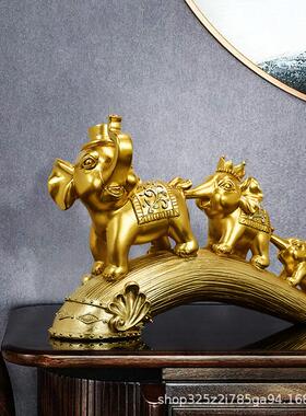 欧式工复古象摆件家居玄SLX关饰客厅装酒隔板摆设新房礼品树脂柜