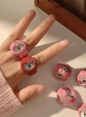 Kt手表小巧型ins高颜值学生可做指环情侣款潮酷生日礼物X1