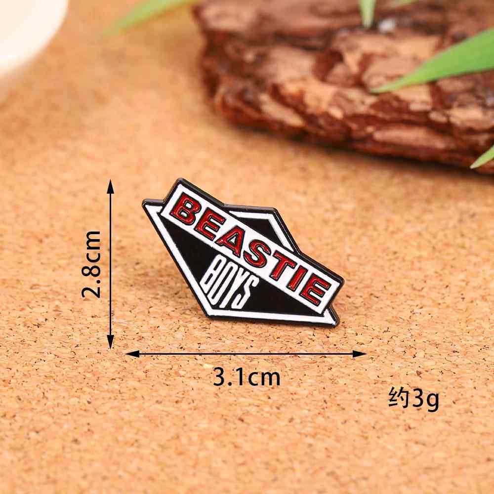 Beastie Boys hip-hop music group brooch niche design metal badge bag clothing accessories pin jewelry