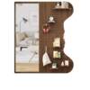 Solid wood hole NSQ entry panel entrance wall storage rack household partition decoration storage upper wall hanging board without punching