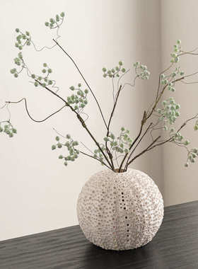 匠十三 侘寂风蜂窝镂空经典穿孔陶瓷花瓶装饰品摆饰复古做旧干花