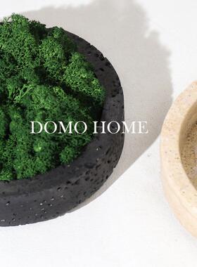 洞圆形石苔花器永生藓摆件样板房16699689店洽谈桌装饰家酒居工艺