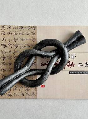 现代KZN轻奢简几穿何越打结绳结小众感家居桌面摆装饰艺件极术做