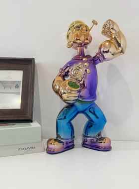 大力神水手玻璃纤维电镀软装饰卡通人物模型装饰创意摄影商业美女