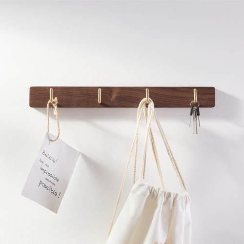 正品挂创架壁挂墙上玄关衣帽架入门意挂钩实木衣服挂衣简约门进置 - 图1