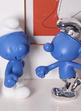 摆件装饰室品办公创意可蓝工艺橱窗轻NJ037公奢风酒柜爱卡通客厅