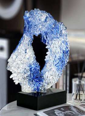 新式树圆摆件展厅酒店RD7349环售楼处客厅别墅玄关隔断脂中书柜软