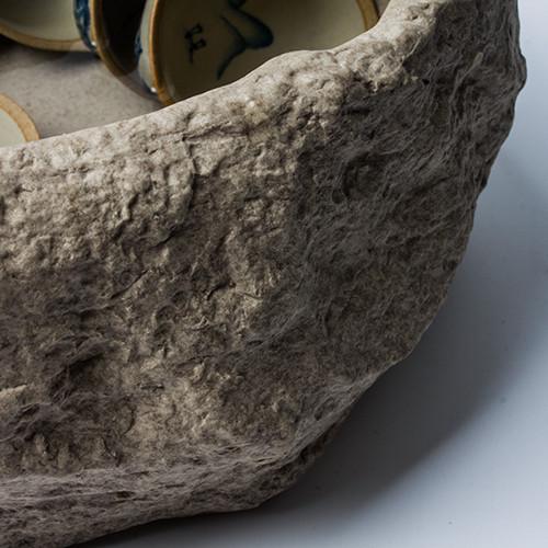 OF9D手工粗陶茶洗陶瓷杯洗水培植物花盆渣斗笔洗大号水盂茶道零配 - 图2