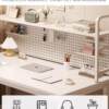 Hole board desk bedroom computer desk bookshelf integrated study table home girls' bedroom cream style small white table