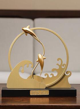 新款高级感新中式摆品件送领导书房玄装关饰乔迁高升招寓意财好物