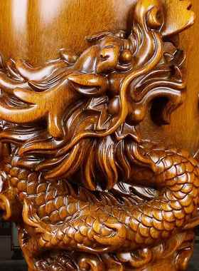 中式龙凤花瓶摆件家居客厅玄关装饰品婚庆乔迁开业商务礼品