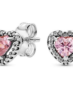 正宗925纯银提升心脏耳环戒指Ne