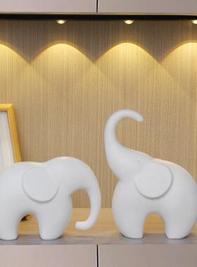 黑白大象摆饰轻奢高档家居电视柜酒柜装饰工艺礼品摆饰客厅办公室