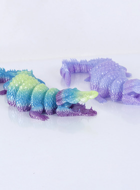 打印鳄鱼关节灵活可动3D模型摆件