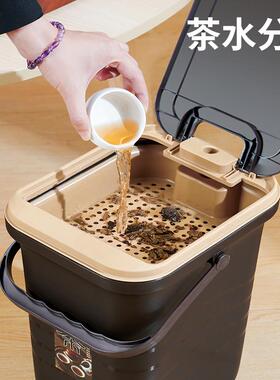 茶水桶废水桶高端茶具茶台接泡茶垃圾桶茶桶茶渣桶茶桌排水桶