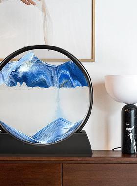 创意流沙画摆件玻璃沙漏客厅酒柜电视柜装饰品送女生同学生日礼物