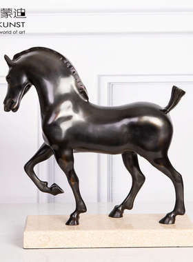 阿斯蒙迪达芬奇Da Vinci马青铜雕塑艺术品马摆件欧式收藏艺术品