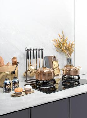 样板房，厨房装饰柜，展厅，壶组合，现代可及豪华模拟花卉软装饰