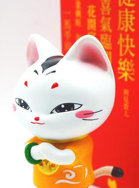 高档甲子猫幸运手办 家居风水 办室摆件开运系超列 公附值赠品