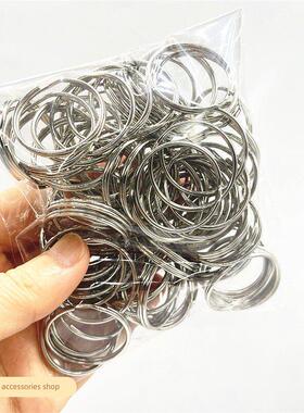 高品质钥匙圈环扣大小号不锈钢钥匙扣 DIY汽车钥匙扣扁圈铁圈配件