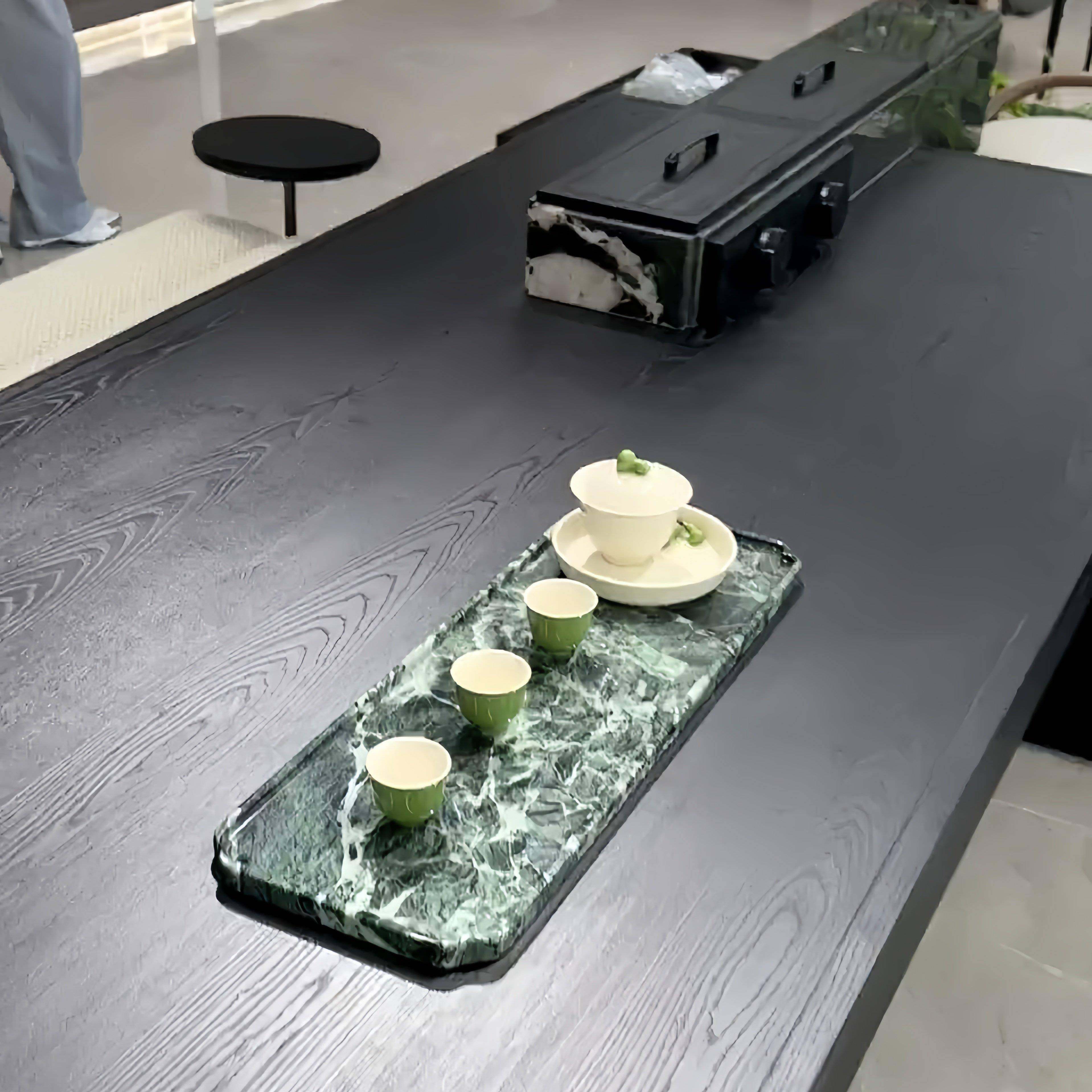 意式轻奢黑胡桃实木岩板茶桌现代简约轻奢高级感会客办公泡茶桌,淘宝优惠券,粉丝福利购,淘宝优惠卷